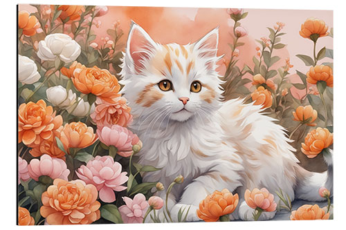 Aluminium print Lovely Kitten