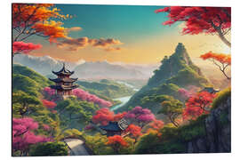 Magnettafel Asiatische Landschaft