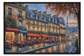 Gerahmter Kunstdruck Straße in Paris