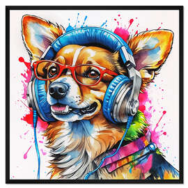 Gerahmter Kunstdruck Fashionable Dog