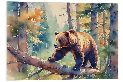 Foam board print Brown Bear