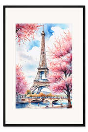 Gerahmter Kunstdruck Frühling in Paris