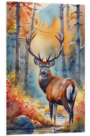 Foam board print His Majesty the Red Deer