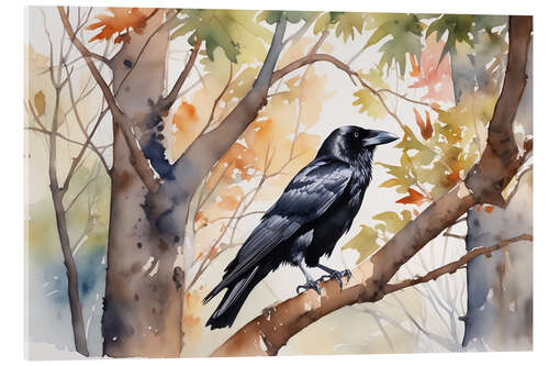 Acrylic print Carrion Crow In Autumn