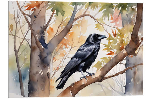 Tableau en plexi-alu Carrion Crow In Autumn