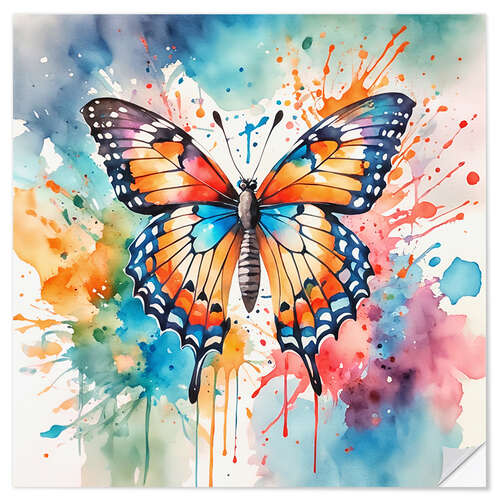 Vinilo para la pared Colourful Butterfly