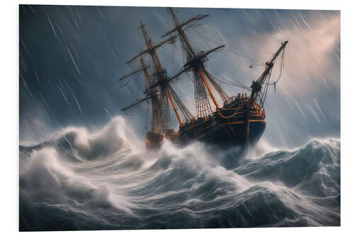 Tableau en PVC Shipwreck in the Storm