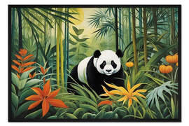 Gerahmter Kunstdruck Süßer Panda