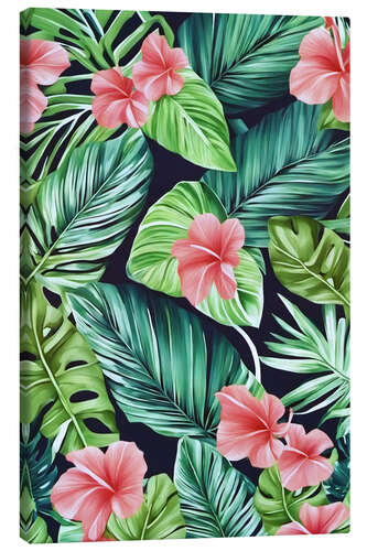 Quadro em tela Tropical Leaves