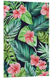 Foam board print Tropical Leaves