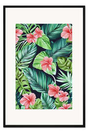 Gerahmter Kunstdruck Tropische Blätter