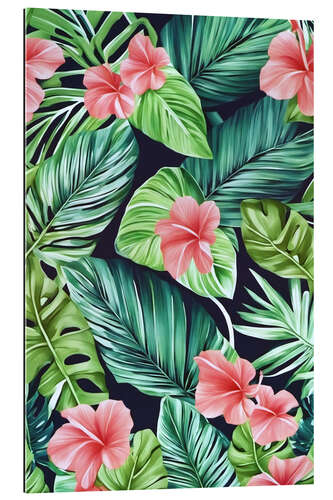 Tableau en plexi-alu Tropical Leaves