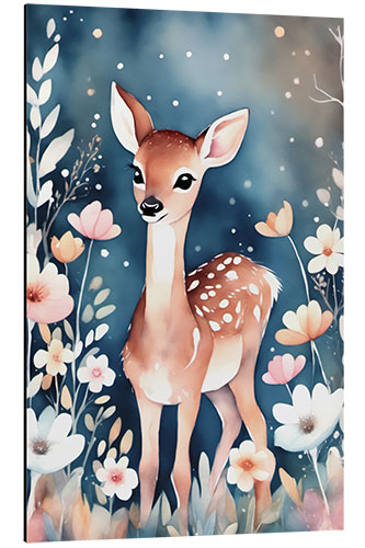 Aluminium print Baby Deer