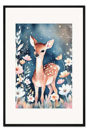 Gerahmter Kunstdruck Baby Hirsch