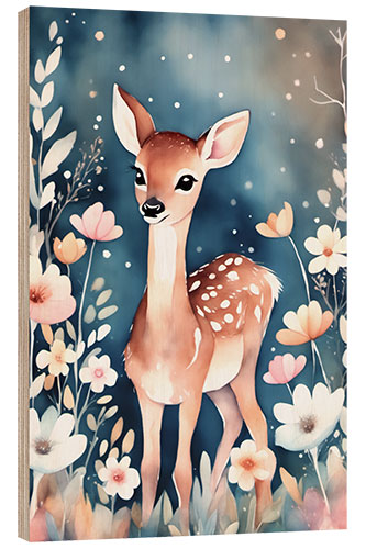 Tableau en bois Baby Deer