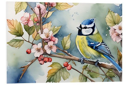 Foam board print Blue Tit