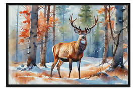 Gerahmter Kunstdruck König des Waldes