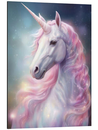 Aluminiumtavla Pink Glitter Unicorn