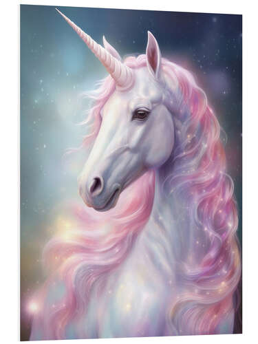 Foam board print Pink Glitter Unicorn