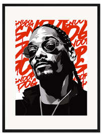 Gerahmter Kunstdruck Snoop Portrait