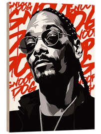 Wood print Snoop Portrait