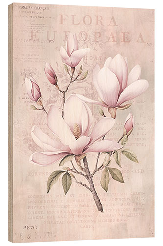 Hout print Magnolia Romance I