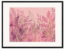 Ingelijste kunstdruk Pastel Pink Dream Garden