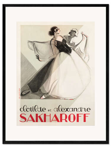 Framed art print Clotilde and Alexandre Sakharoff - Phillipe Petit, 1923