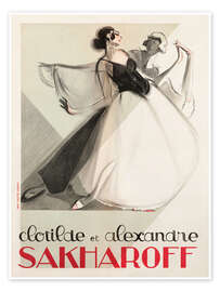 Poster Clotilde and Alexandre Sakharoff - Phillipe Petit, 1923