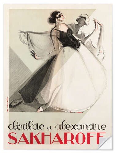 Adesivo murale Clotilde e Alexandre Sakharoff - Phillipe Petit, 1923