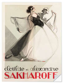 Wandsticker Clotilde und Alexandre Sakharoff - Phillipe Petit, 1923