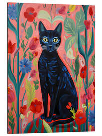 Gallery print Black Cat Among The Flowers