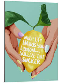 Tableau en aluminium Squeeze That Lemon - bykammille