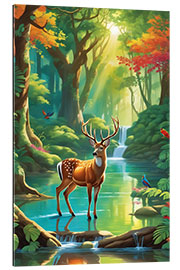 Quadro em plexi-alumínio Red Deer