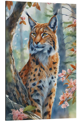 Aluminium print Lynx
