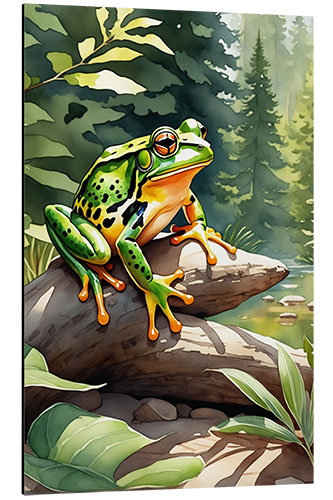 Tableau en aluminium Green Frog