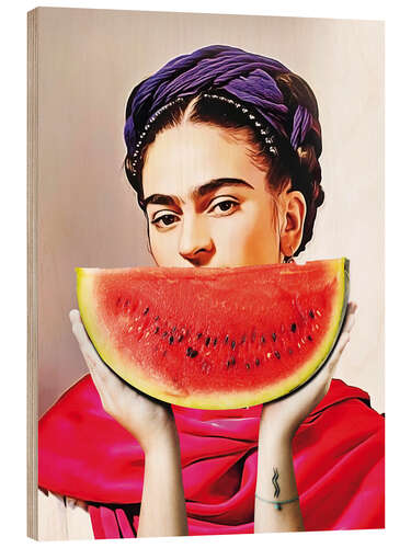 Holzbild Watermelon Frida