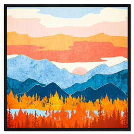 Gerahmter Kunstdruck Herbst in den Bergen