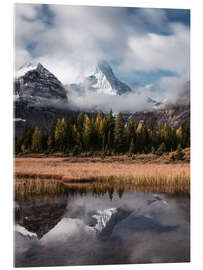 Acrylic print Mountain Reflection