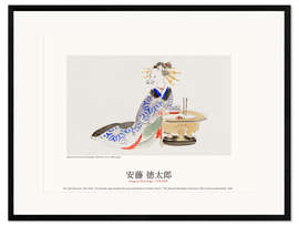 Framed art print Fox in a Kimono