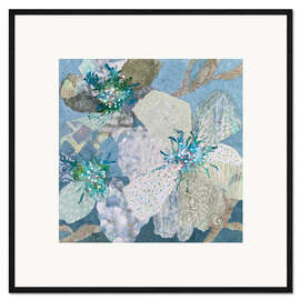 Impression artistique encadrée Minty Blue, Vincent's Garden