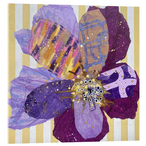 Acrylic print Let's Play in the Flower Garden - Violet