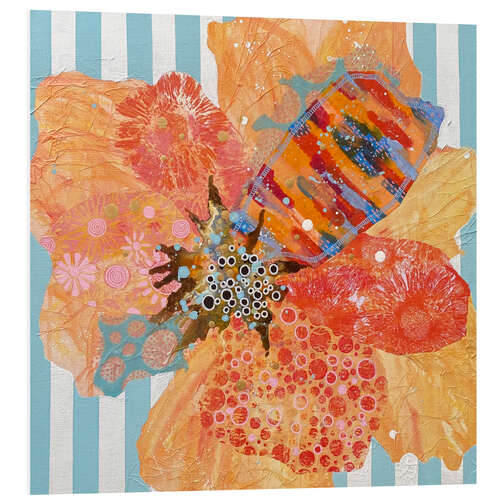 Foam board print Let's Play in the Flower Garden - Orange