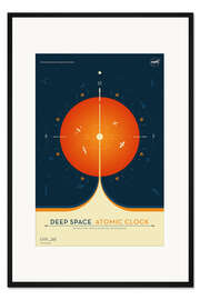 Gerahmter Kunstdruck Deep Space Atomic Clock, Orange