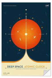 Wall sticker Deep Space Atomic Clock, Orange