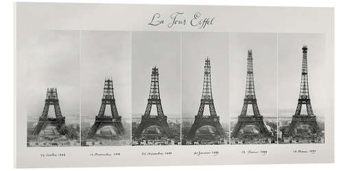 Acrylic print The Construction of the Eiffel Tower