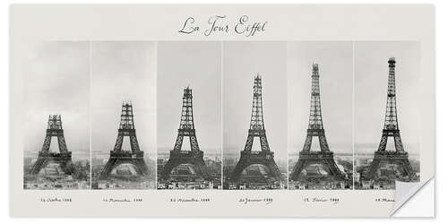 Muursticker The Construction of the Eiffel Tower