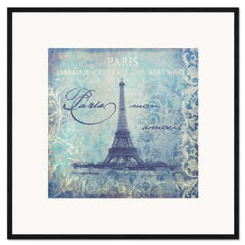 Ingelijste kunstdruk Paris Mon Amour