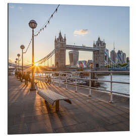 Aluminium print Sunset at Tower Bridge in London