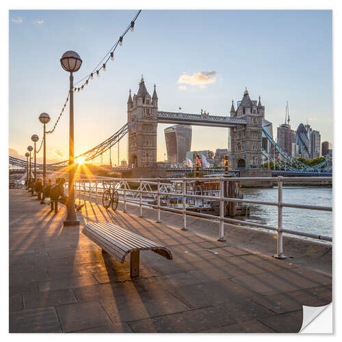 Wall sticker Sunset at Tower Bridge in London